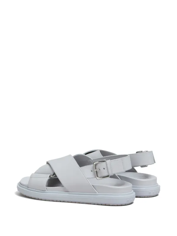 Marni Fussbet Leather Sandals | Grey | FARFETCH JO