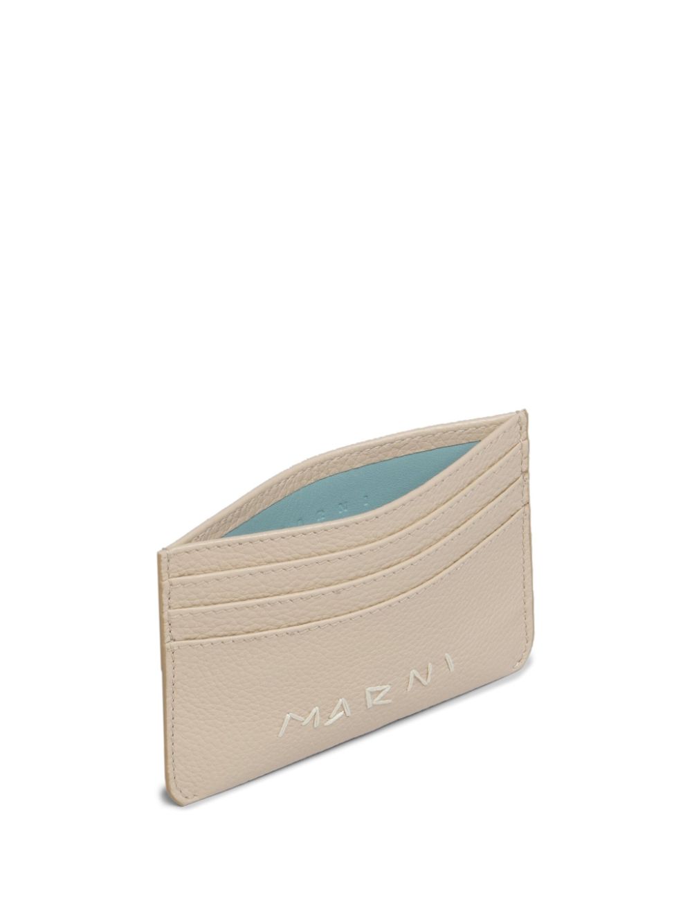 Cheap Marni embroidered logo leather card holder Women