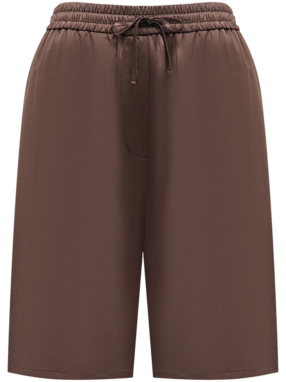12 STOREEZ elasticated silk shorts | Brown | Image 1