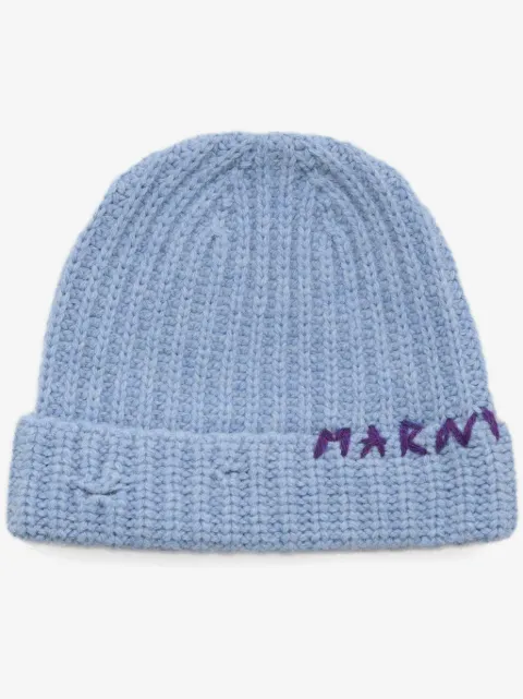 Marni bonnet Shetland à broderies