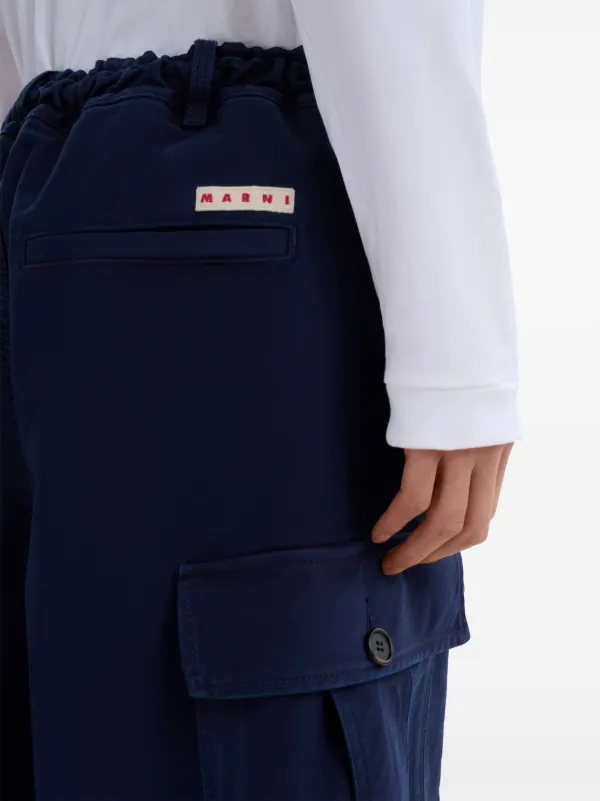【関税込み】Marni ブルー ガーメントダイ デニム カーゴパンツ Marni カーゴパンツ | ブルー | FARFETCH JP