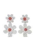 Marni crystal-flower drop earrings - White