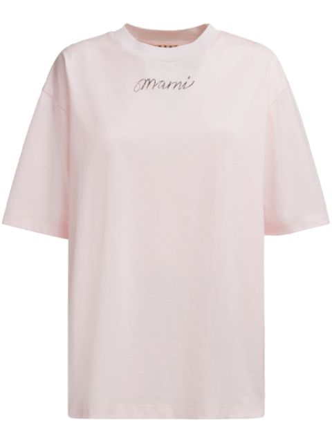 Marni logo print cotton t-shirt Women