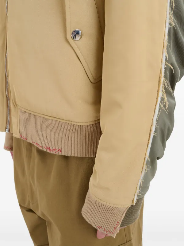 Marni バイカラー ボンバージャケット | ニュートラル | FARFETCH JP
