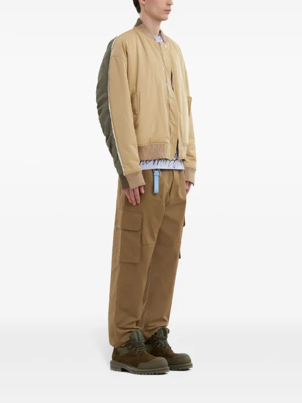 Marni バイカラー ボンバージャケット | ニュートラル | FARFETCH JP
