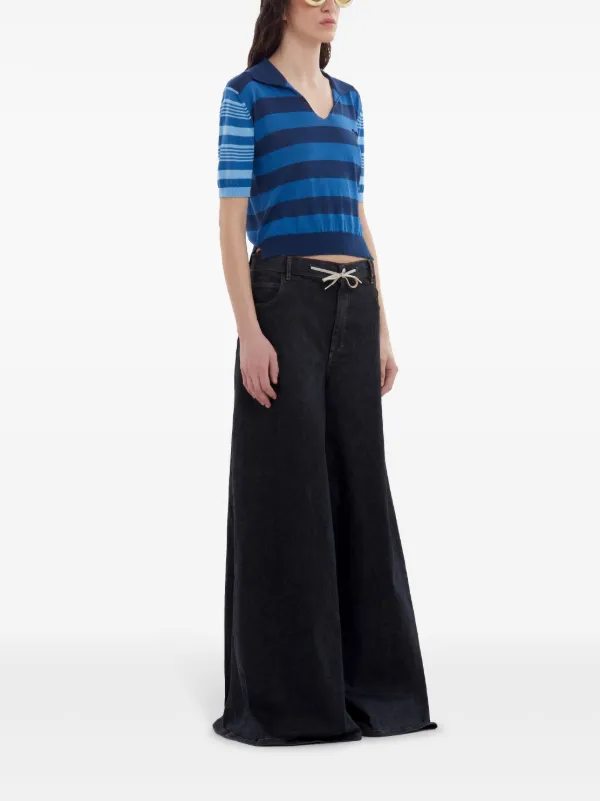 Marni high-rise wide-leg Jeans | Black | FARFETCH