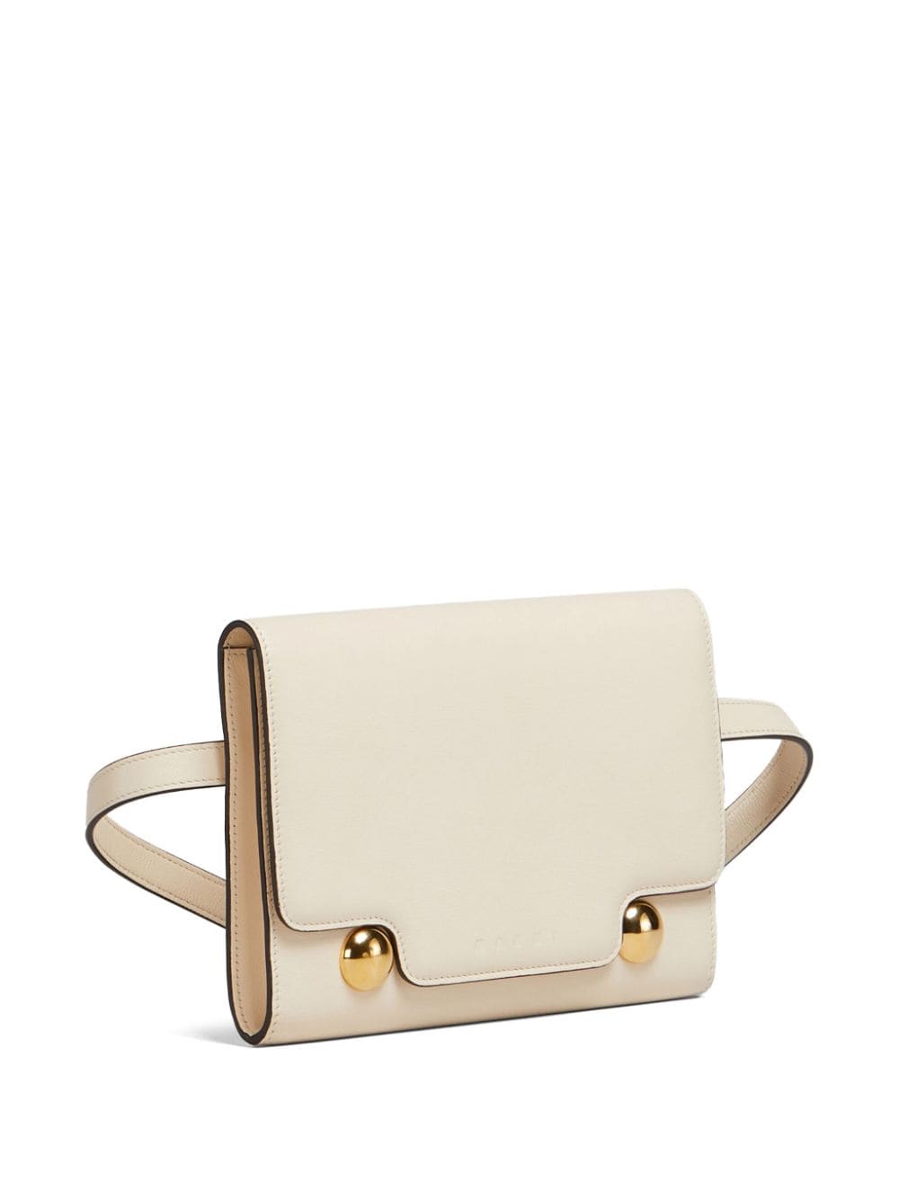 Shop Marni Trunkaroo Leather Belt Bag In Nude