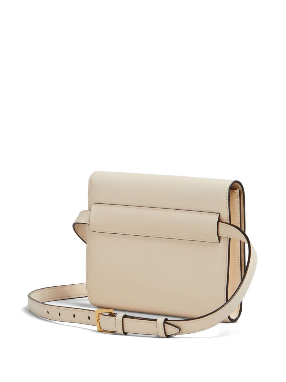 Shop Marni Trunkaroo Leather Belt Bag In Nude