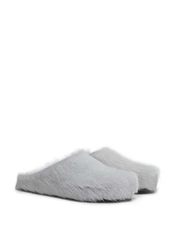 Marni Fussbett Sabot round-toe Slippers | Grey | FARFETCH Marni Fussbett Sabot round-toe Slippers | Grey | FARFETCH