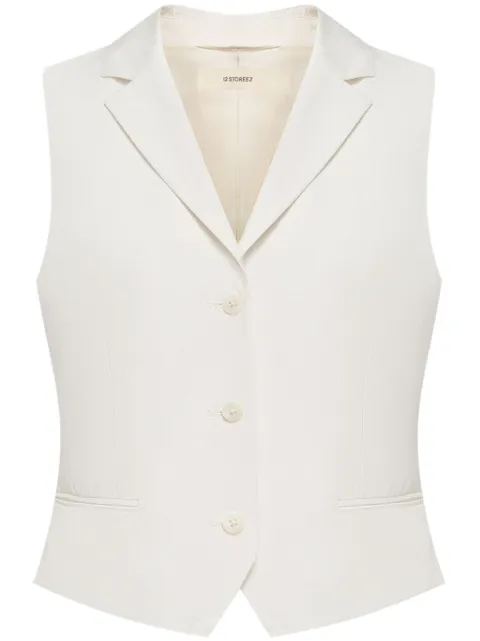 12 STOREEZ V-neck cotton-lyocell vest
