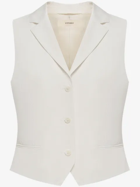 12 STOREEZ V-neck cotton-lyocell vest