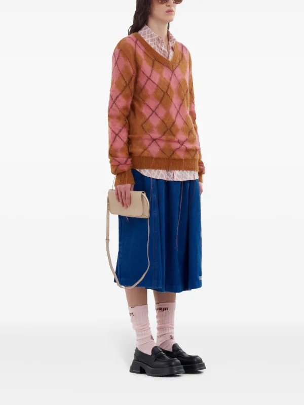 〓MARNI〓 SILK100% サーモンPINK チェーン総柄プリント シャツ