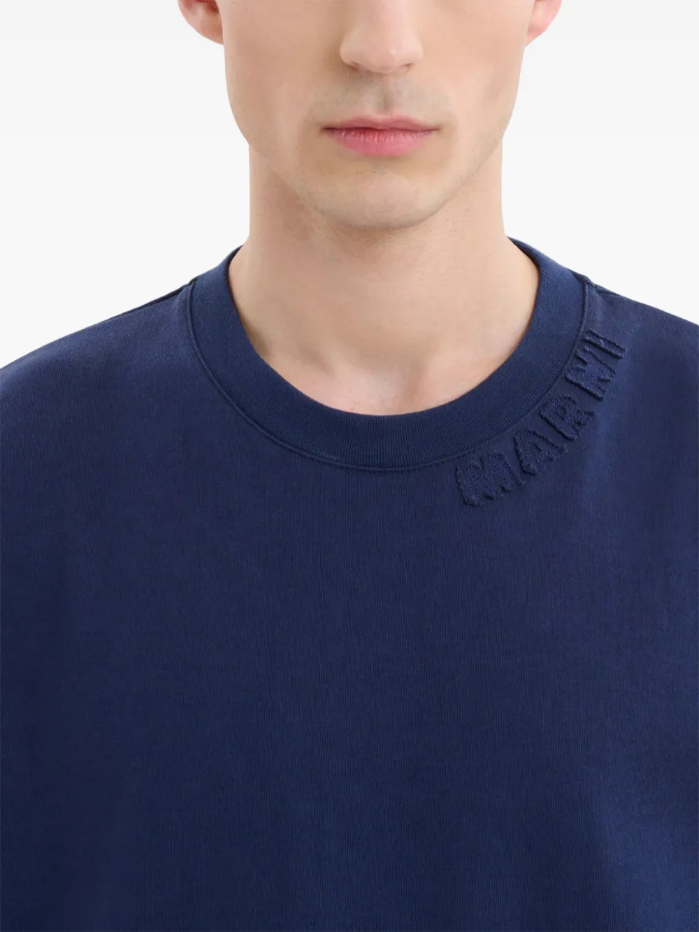 Marni T-shirt met logopatch Blauw