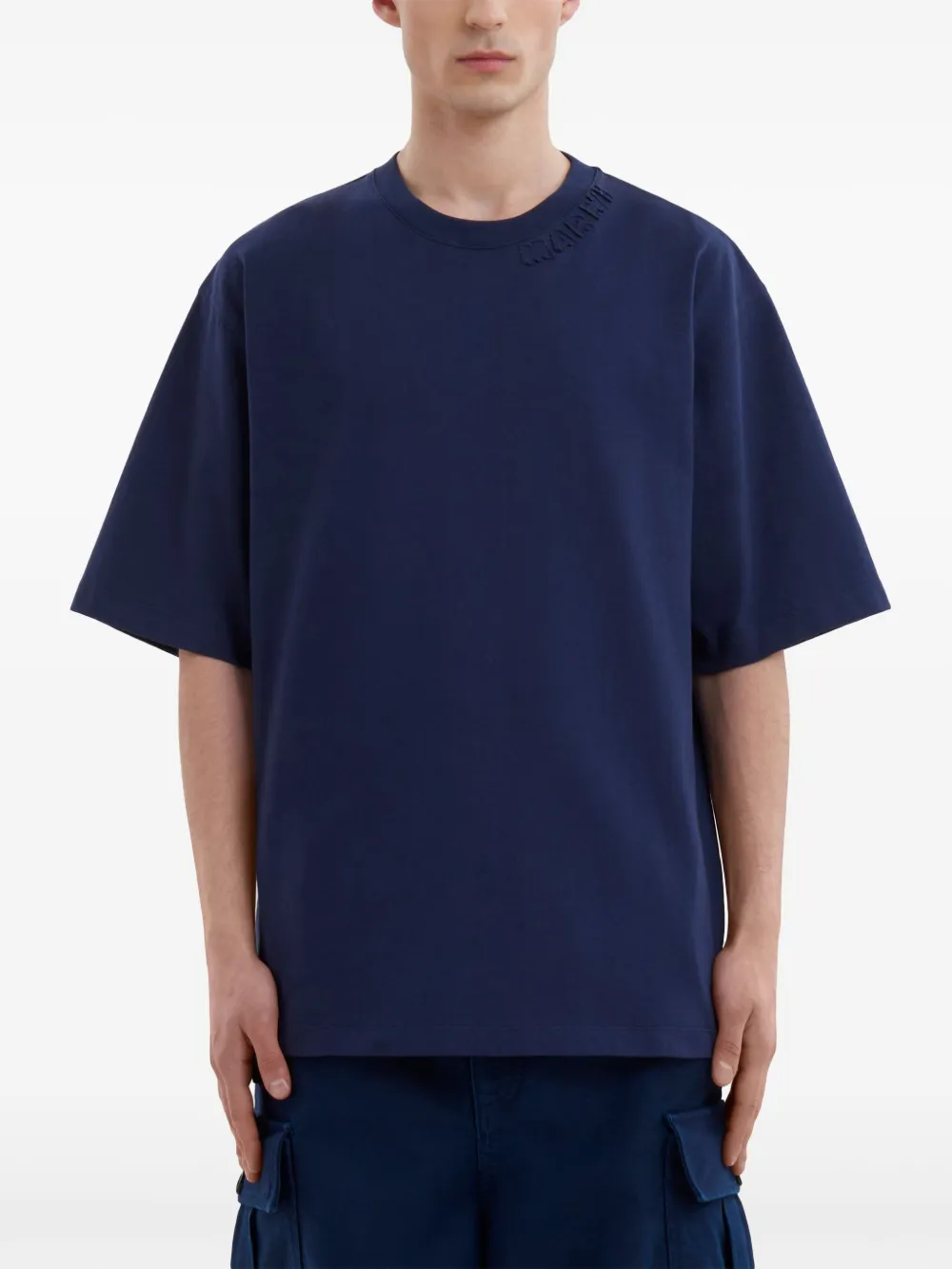 Marni T-shirt met logopatch Blauw