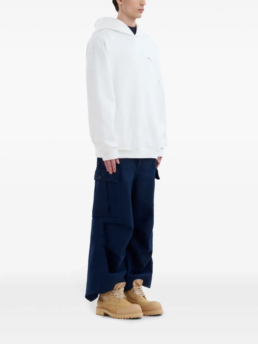 Marni T-shirt met logopatch - Blauw