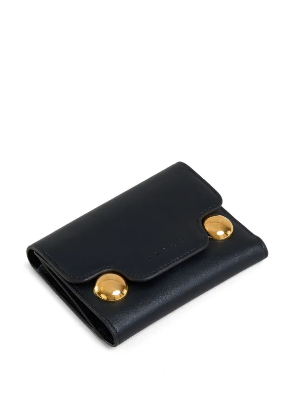 Marni Trunkaroo Trifold Leather Wallet | Black | FARFETCH