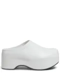 Marni chunky leather mules - White