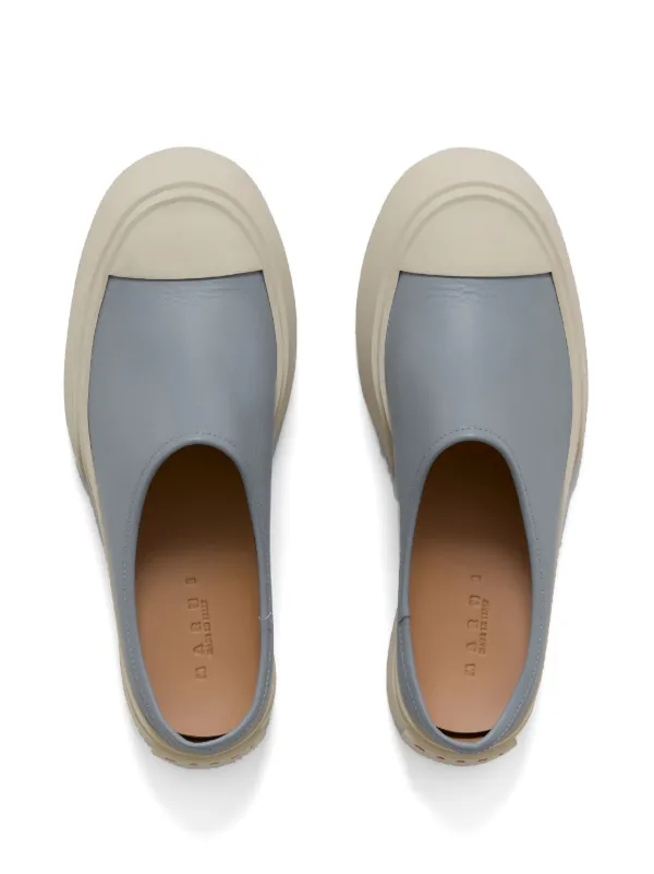 スニーカー MARNI GREY LEATHER MARY JANE SNEAKERS Marni Leather Mary Jane Sneakers | Grey | FARFETCH