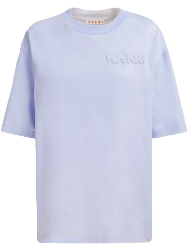 Marni エンボスロゴ Tシャツ | ブルー | FARFETCH JP