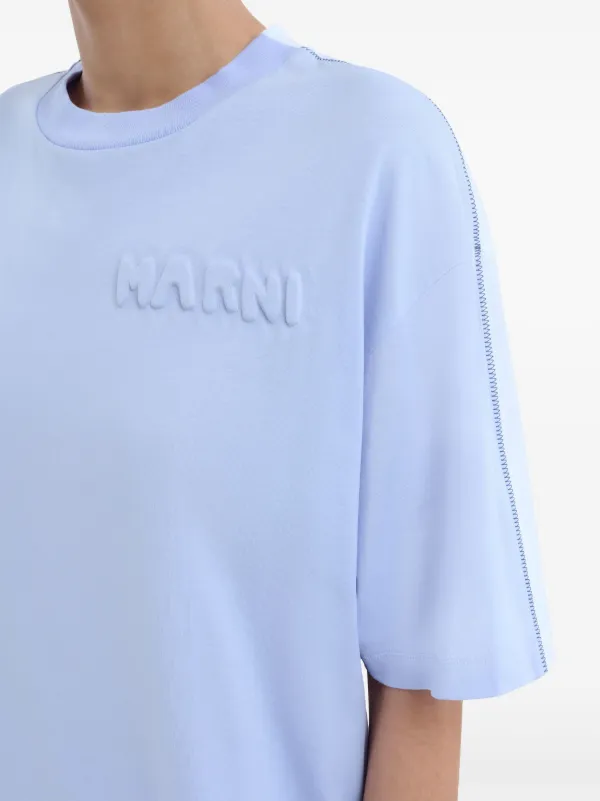 Marni エンボスロゴ Tシャツ | ブルー | FARFETCH JP