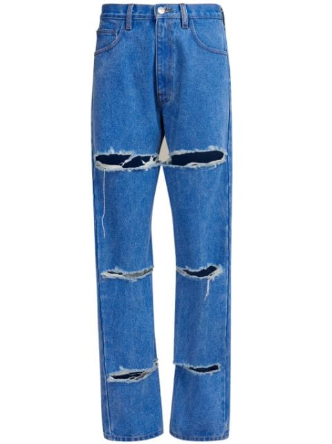 Marni cur-out cotton jeans