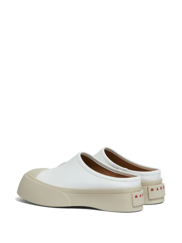 Marni Mary Jane Leather Mules | White | FARFETCH