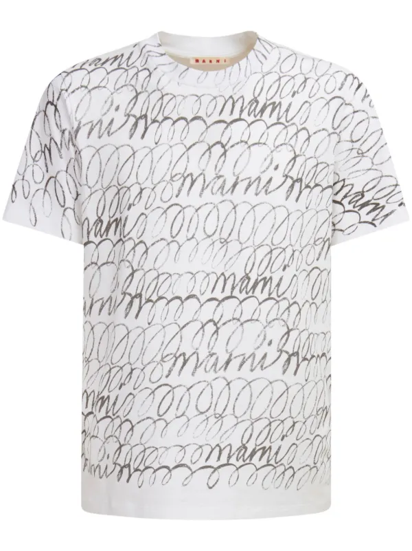 【関税込み】Marni ホワイト ロゴプリント Tシャツ 27698045_57511951_600.jpg