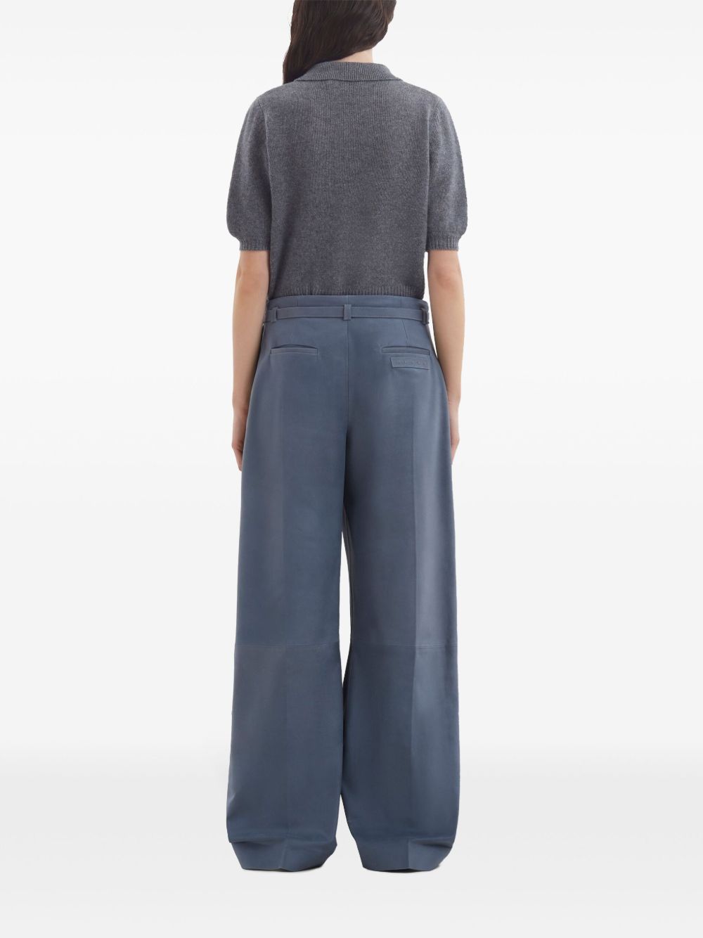 Marni belted calf-leather pants Women