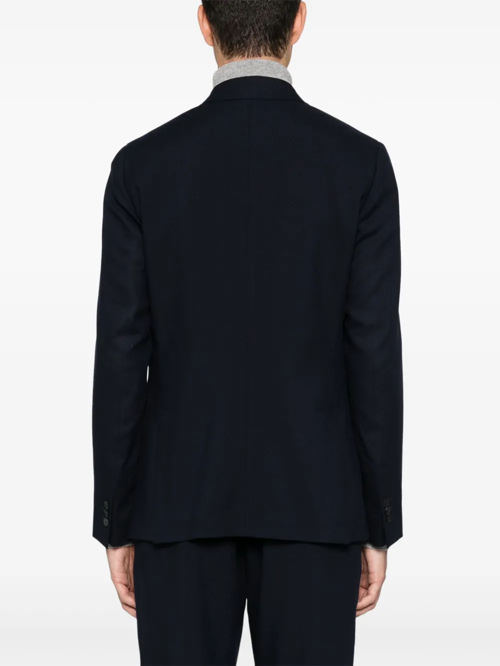 Paul Smith Blazer met dubbele rij knopen en gekerfde revers Blauw