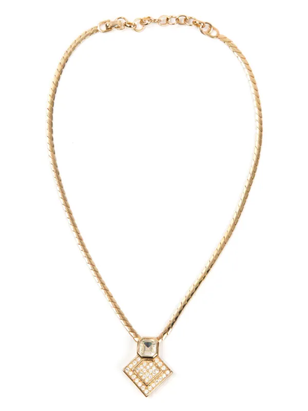 Christian Dior Pre-Owned 1980s ラインストーン ネックレス