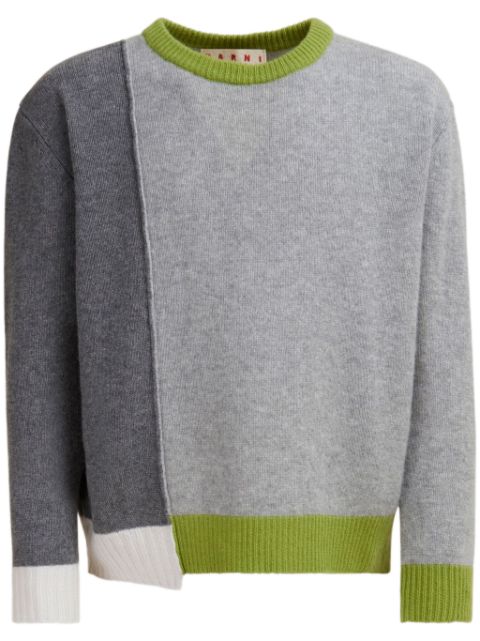 Marni colour-block cashmere jumper Men