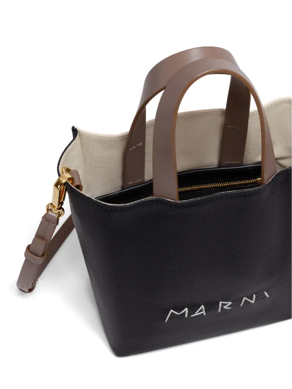 Marni Contrasting Tote Bag | Black | FARFETCH BN