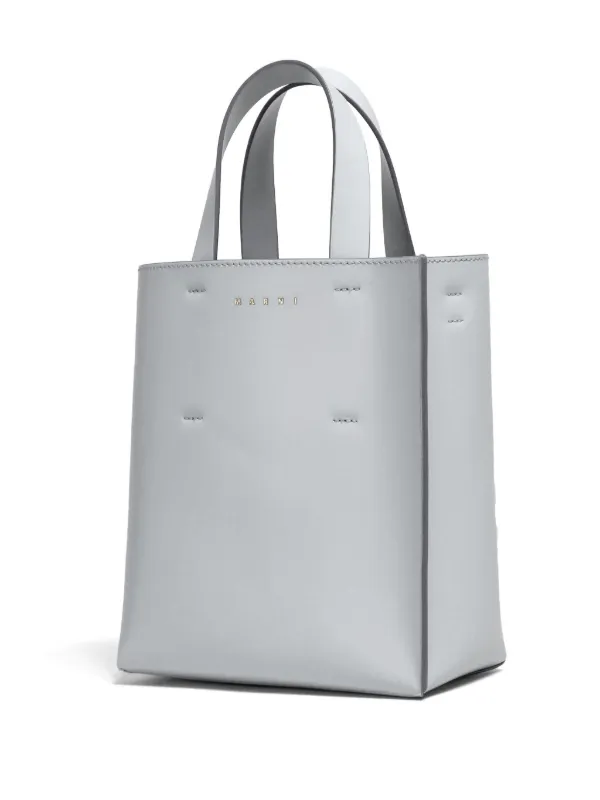 Marni ロゴストラップ レザーバッグ | グレー | FARFETCH JP Marni ロゴストラップ レザーバッグ | グレー | FARFETCH JP