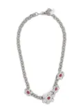 Marni flower-charm chain necklace - White