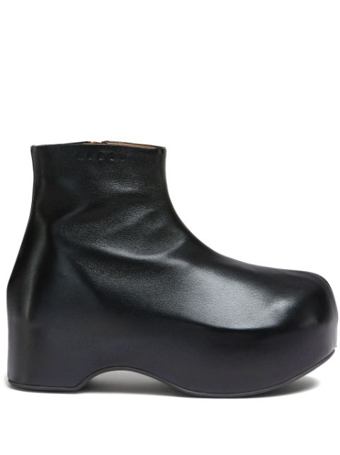 Marni round-toe leather boots 