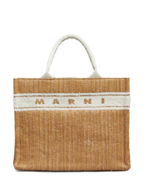 Marni embroidered logo tote bag Women