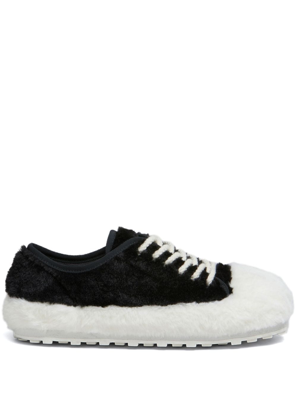 Marni Teddy Lace-up Sneakers In Black