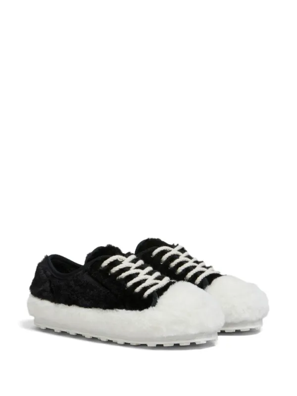 【関税＆送料込み】Marni Laced Up Sneakers Marni Teddy lace-up Sneakers | Black | FARFETCH