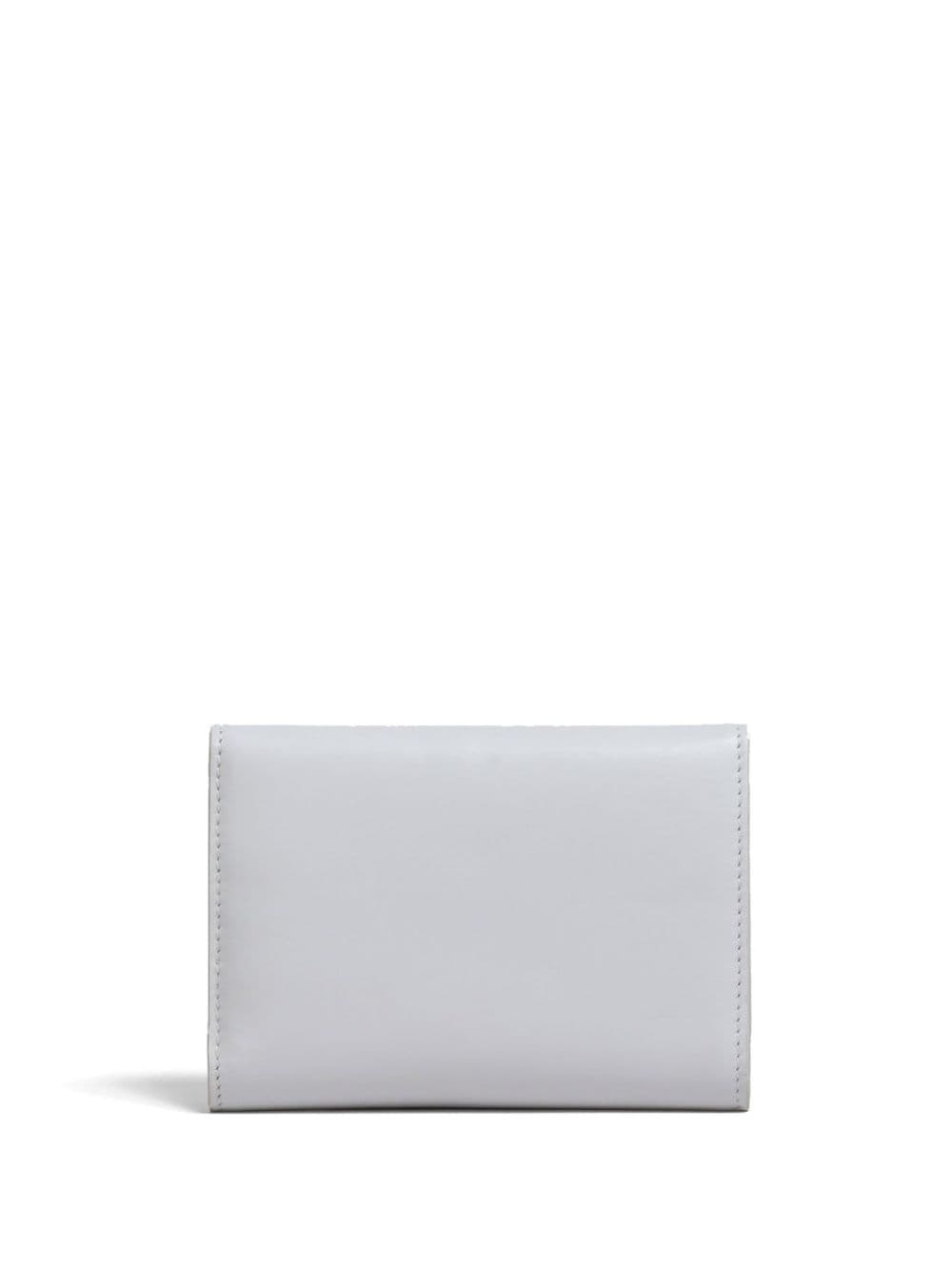 Shop Marni Prisma Metal Plaque Trifold Wallet In Neutrals