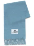 Marni logo-patch alpaca wool-blend scarf - Blue