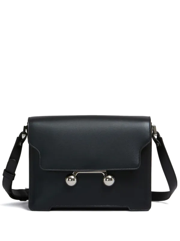 Marni Trunkaroo レザーショルダーバッグ M | ブラック | FARFETCH JP