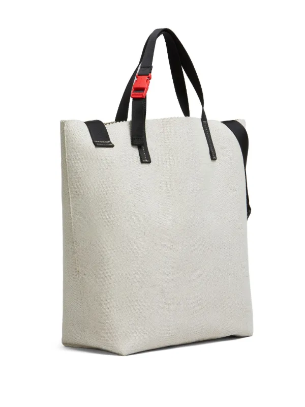 送料関税込み☆MARNI ロゴ ハンドバッグ Marni ロゴエンボス ハンドバッグ | ニュートラル | FARFETCH JP