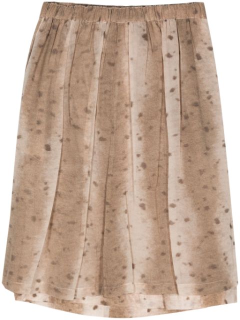 Comme Des Garcons 2000s georgette printed midi skirt Women