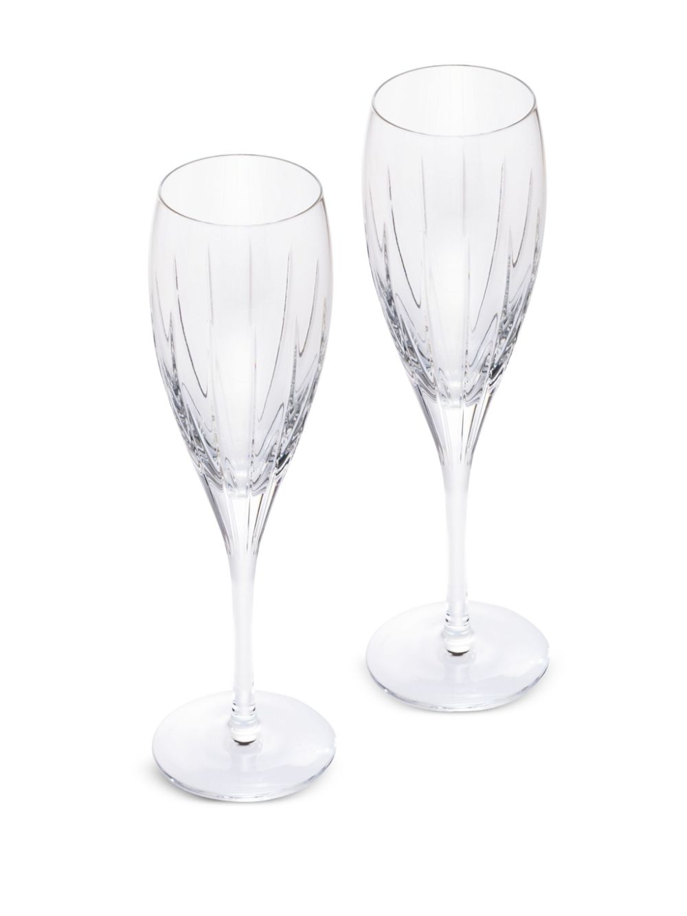 Christofle Iriana crystal flutes two-piece set - White