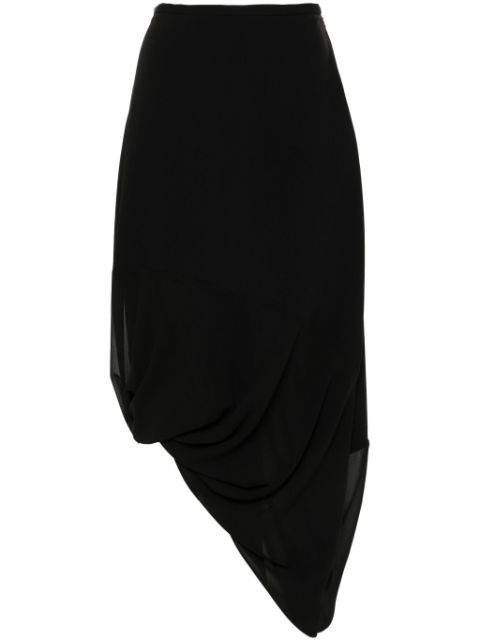 MM6 Maison Margiela asymmetric draped midi skirt Women