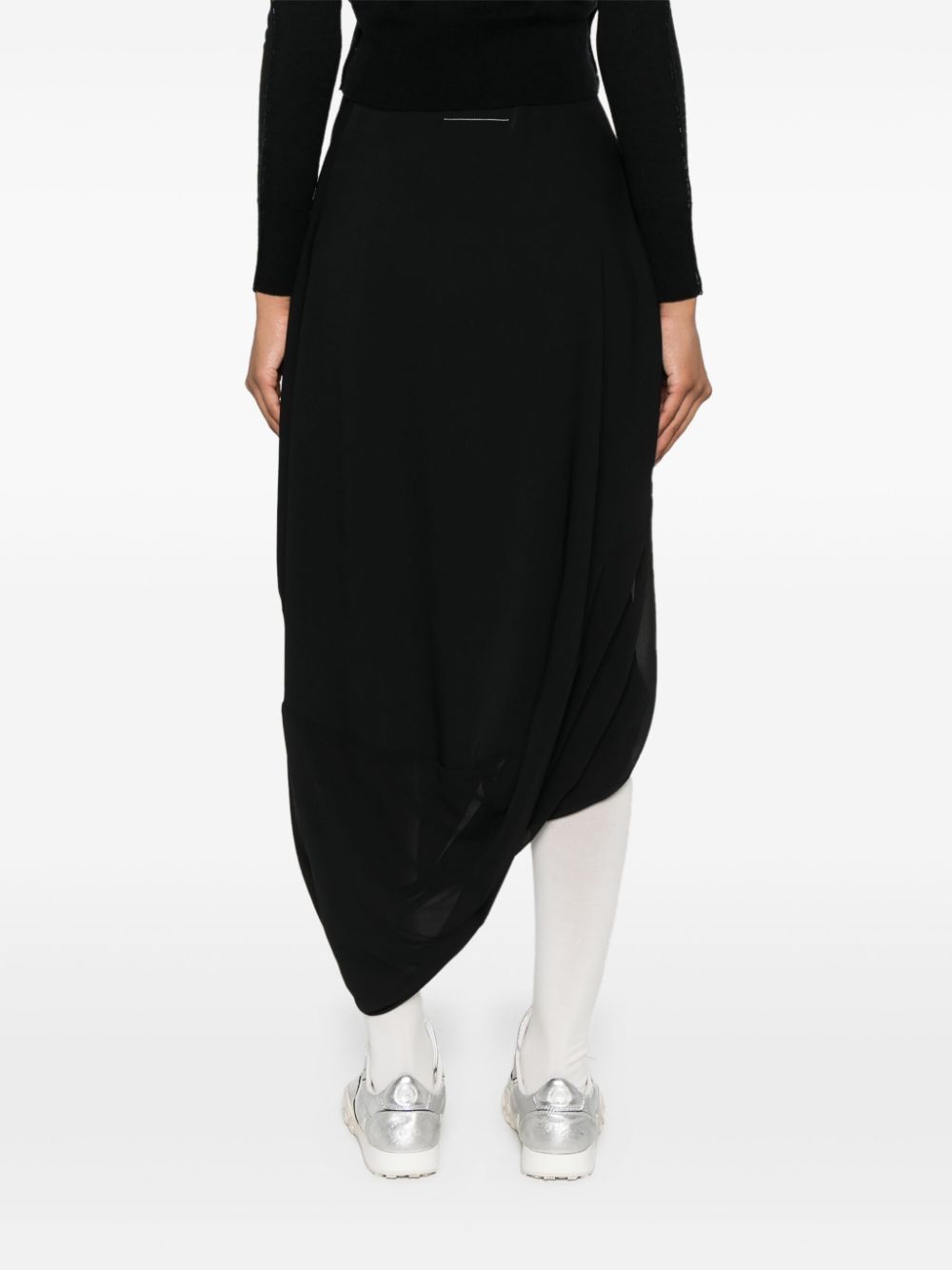 MM6 Maison Margiela asymmetric draped midi skirt Women