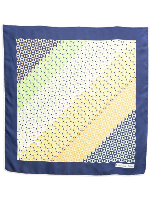 Christian Dior 1970 geometric-print silk scarf Women