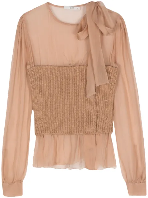 Prada Pre-Owned blusa con paneles 2010
