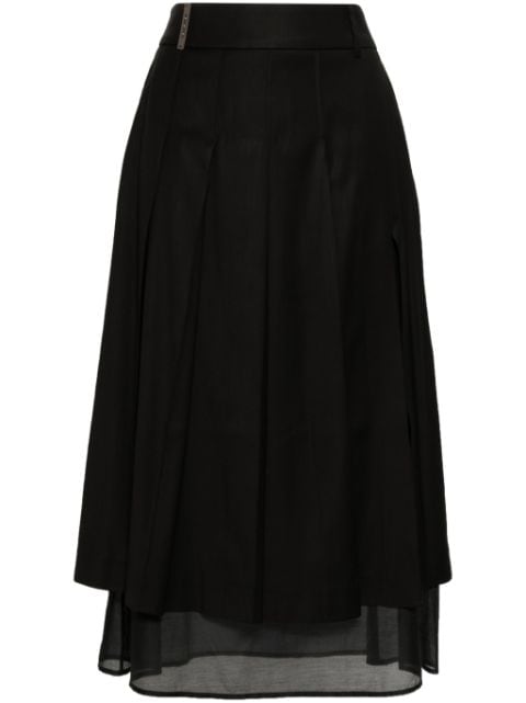 Peserico pleat-detail skirt