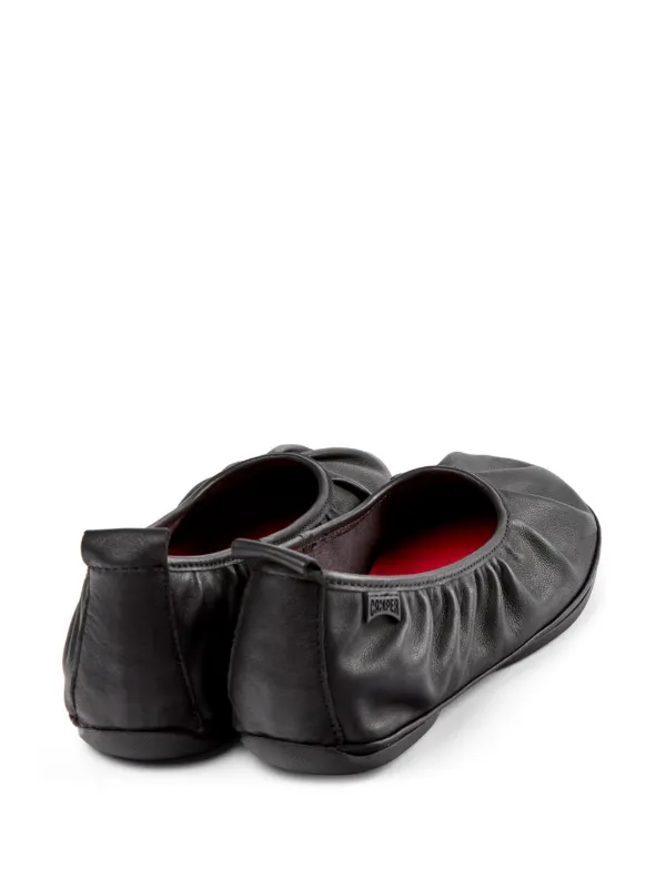 Camper Right Leather Ballerina Shoes | Black | FARFETCH